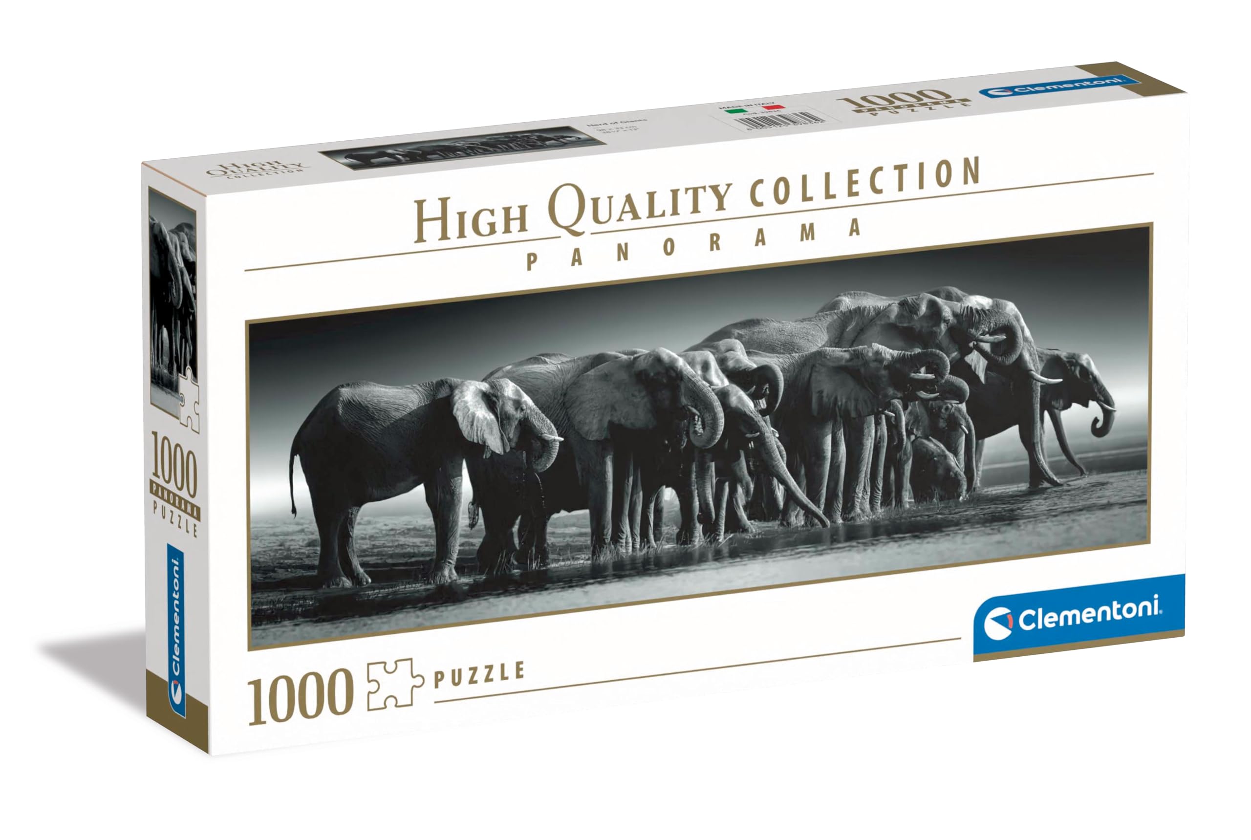 ClementoniJigsaw Puzzle Panorama Collection - Herd Of Giants 1000 Pieces - Puzzle For Adults 14-99 Years, Gift For Men/Women, Animals, Made In Italy, 39836The Forest Stewardship Council