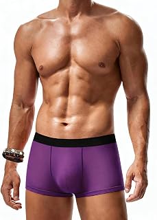 Avidlove Mens Underwear Trunk Breathable Mesh Boxer Briefs Sexy Lingerie Boxer Shorts for Men