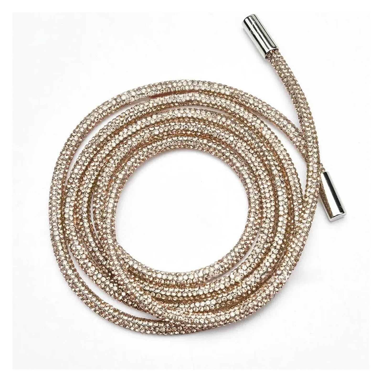 FGJsfhrDTU Drawstring replacement, Rhinestone Drawstring Cord Replacement 120cm 6mm Multicolor(Champagne)