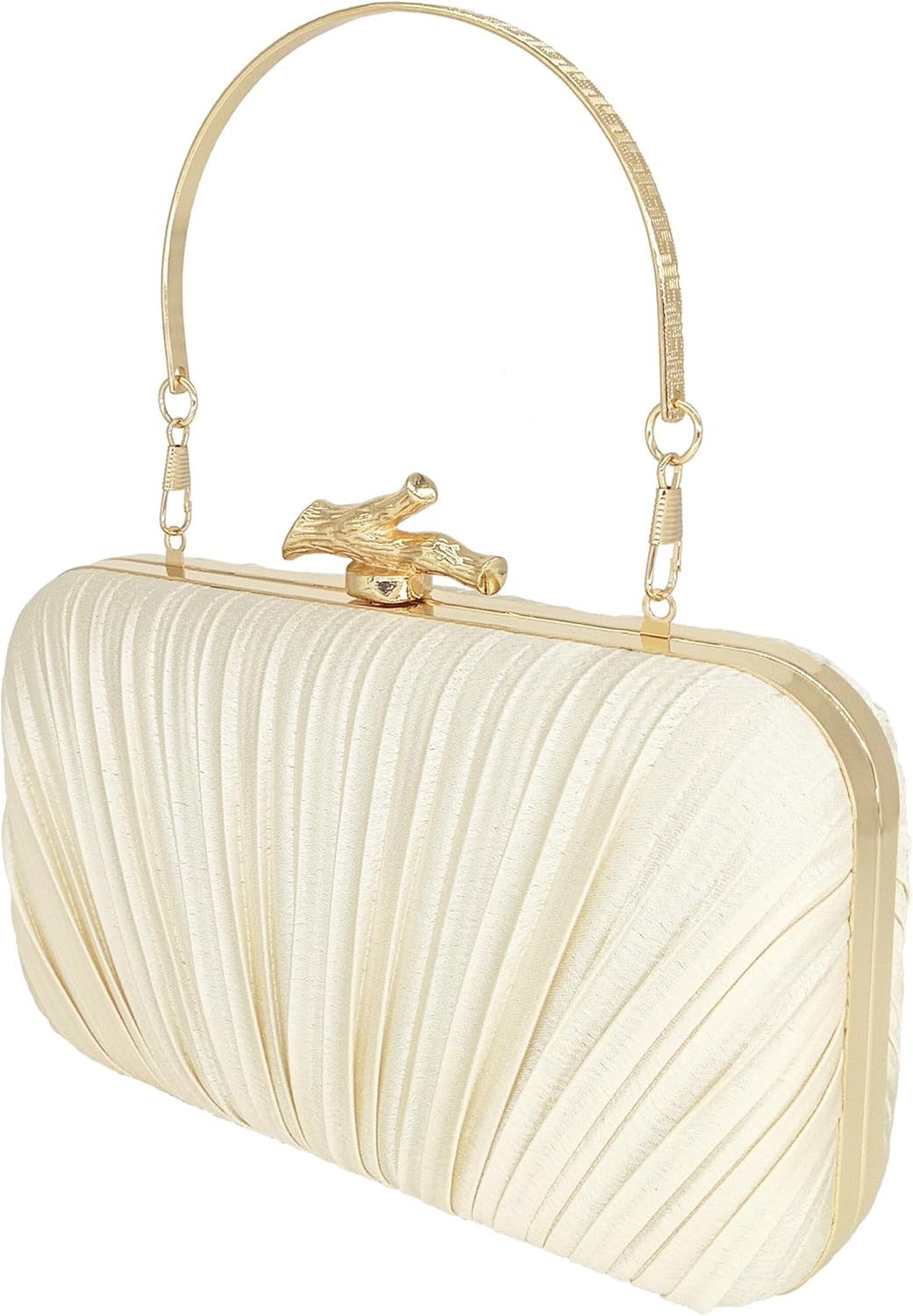 MAIRLOM Clutch Purses for Women Pleated Evening Bag Handbags for Party Prom | with Chain for Wedding Formal Cocktail