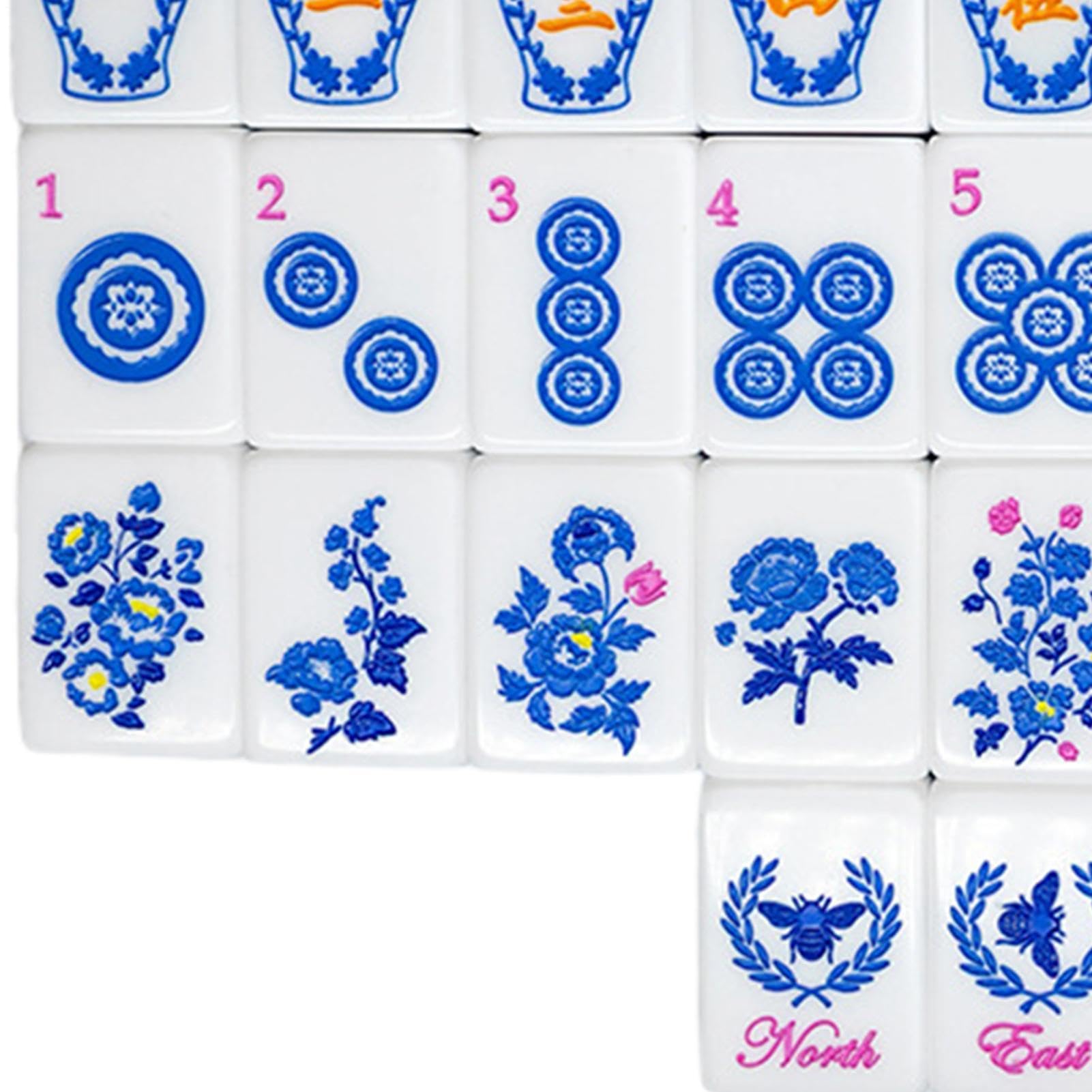 Generisch Mahjong-Stein 160-teiliges, graviertes Acryl-Gesellschaftsspiel | Amerikanische Mahjong-Steine für Reisen, Ausflüge, Zuhause, Pool, Erwachsene, Partys, Anfänger und erfahrene