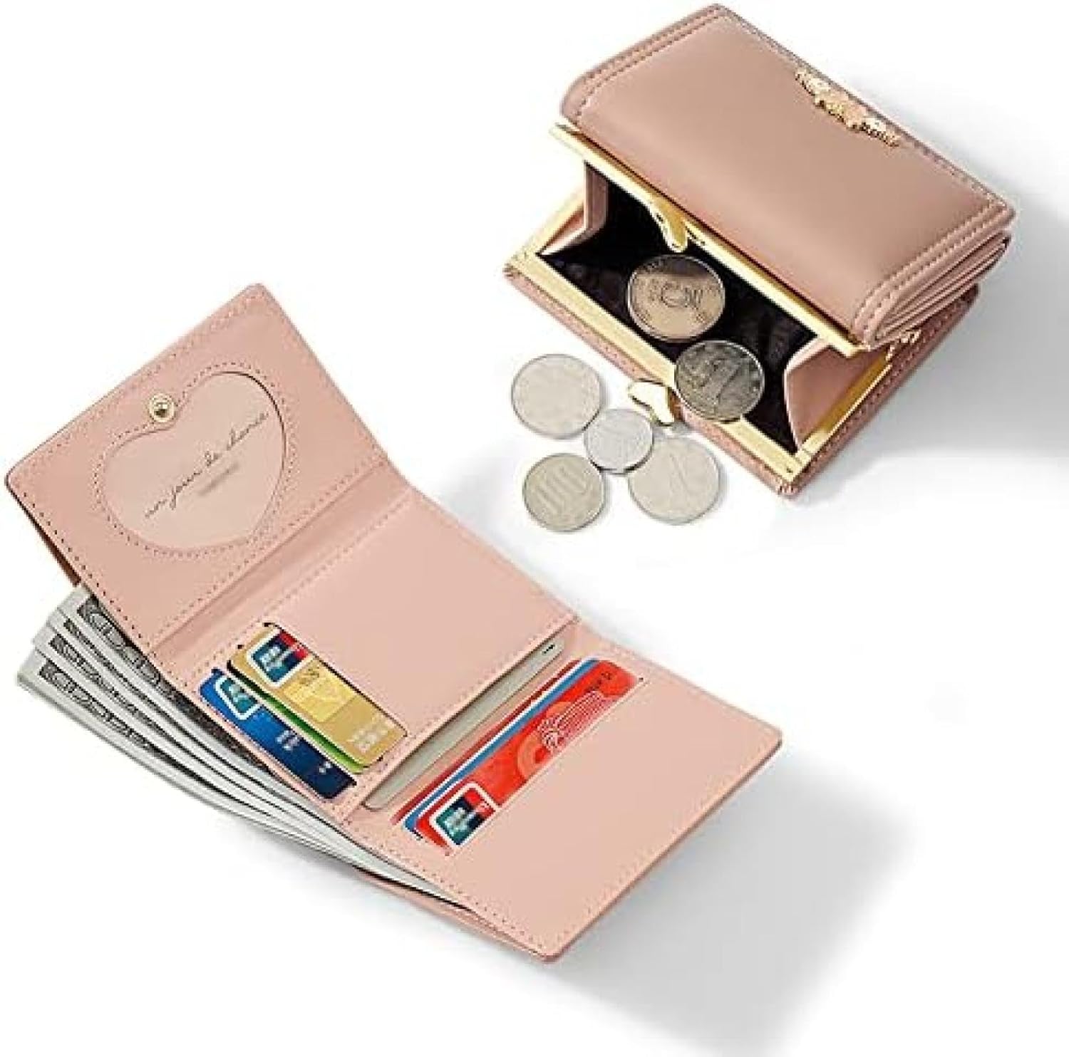 [売店] 財布 レディース 三つ折り 美しい蝶 おしゃれ ミニ財布 がま口 可愛い 短財布 コンパクト 小銭入れ カード入れ 大容量