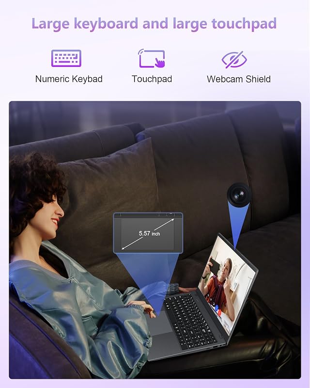 Laptop 15.6 Inch, 8GB RAM 512GB SSD, Laptops with AMD 3020e Processor image 7