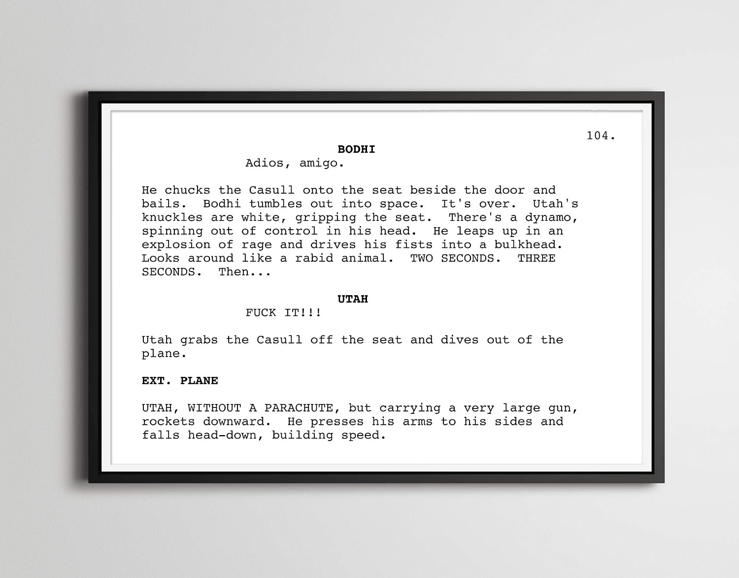 Amazon.com: POINT BREAK Screenplay POSTER! (up to 24