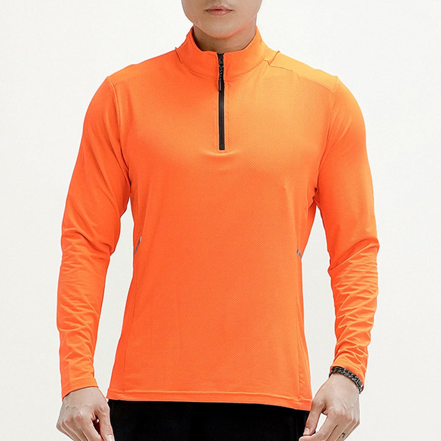 Men's Long Sleeve 1/4 Zip Pullover Shirt Active Sports Outdoor Shirts Tops Casual Stretch Mock Neck Golf Shirts