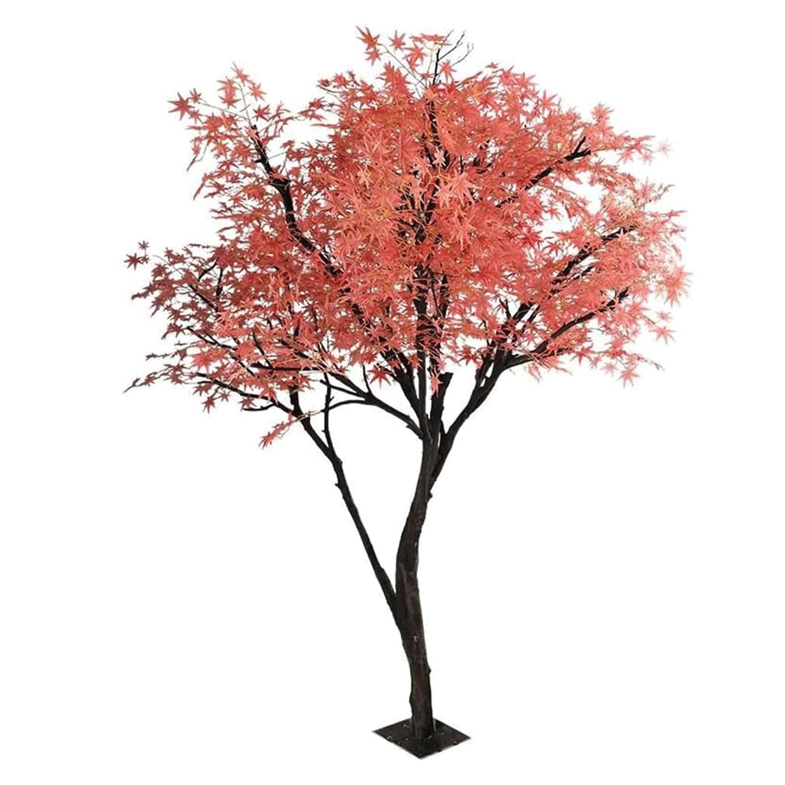 GLJTUO fake tree 150 Cm/4.9 Ft Artificial Trees Tall Fake Tree Simulation Red Maple Tree For Restaurant Shopping Decor Artificial Plant Realistic Design