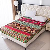 Vista 30 de Sábana bajera ajustable con bolsillo profundo, sábanas de tela impresa con patrón 3D (mariposa negra, individual)