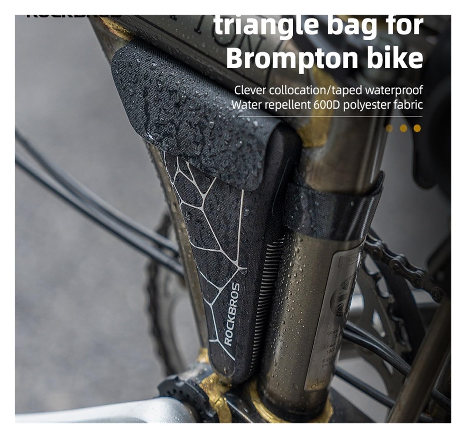 Xi Yu Borsa da bici mini triangolo impermeabile da 1 pezzo da 0,32 litri | Guida quotidiana su brevi distanze, conserva piccoli accessori for il ciclismo
