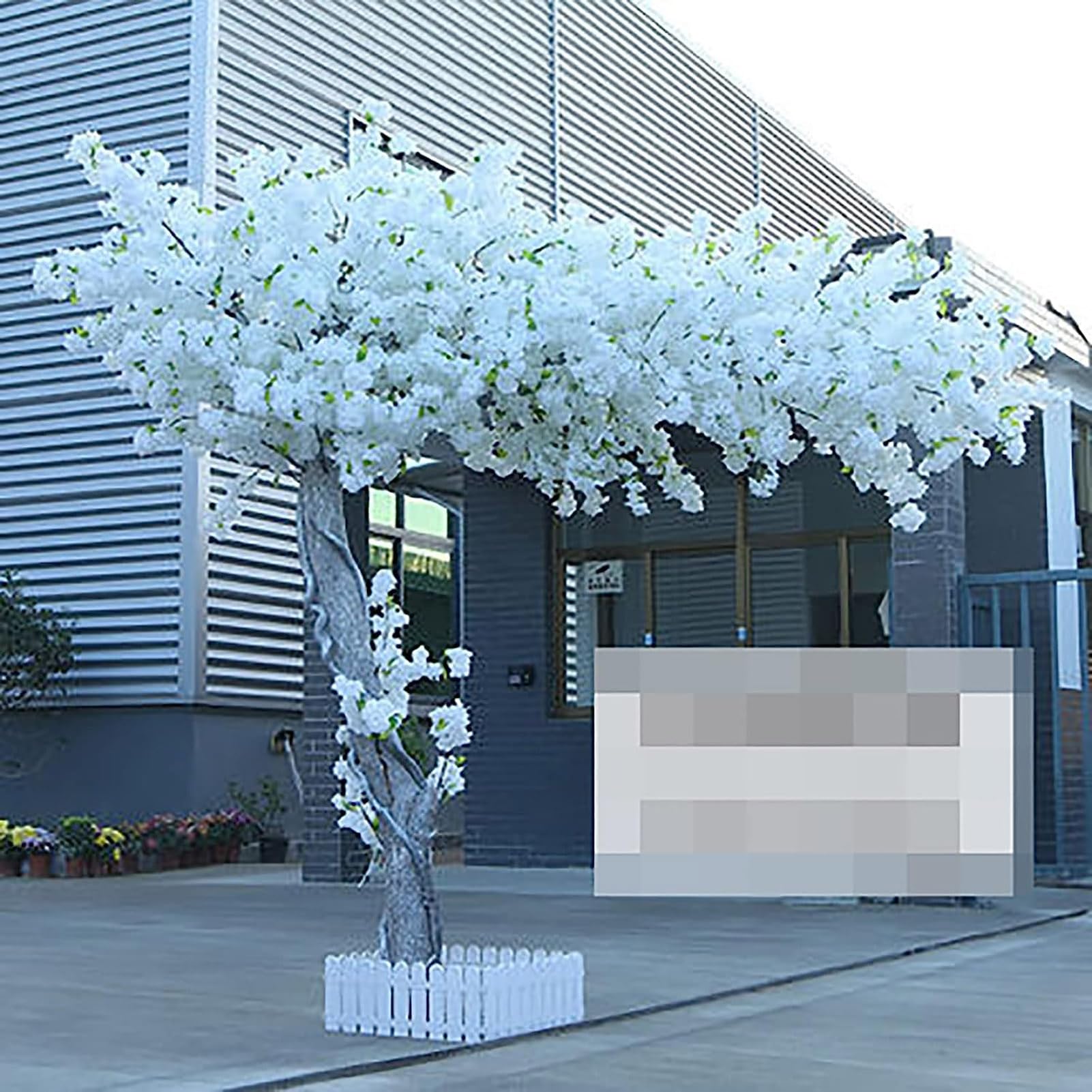 Cerisier blanc artificiel 1.5M pour végétaliser un espace sans lumière ni entretien