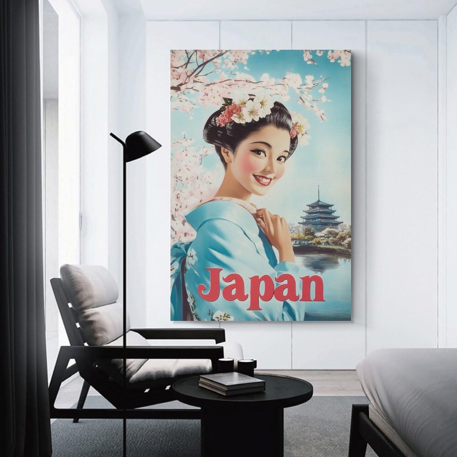 Junmoney Japan Travel (3) Decorative Canvas Print, 24x36inch(60x90cm), for Hallway, Entryway Or Landing, Home Artwork for First Impressions