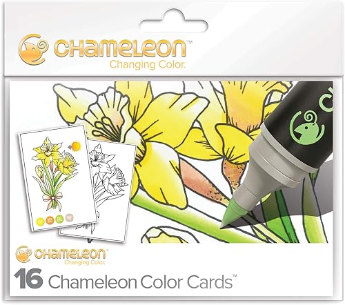 Chameleon Flowers 16 Color Cards, 10 cm x 15 cm Size