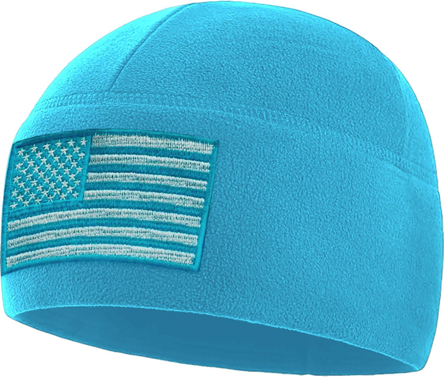Temple Tape Tactical Beanie Hat - American Flag Fleece Winter Watch Cap - Military Hats for Men - Mens Army Beanies