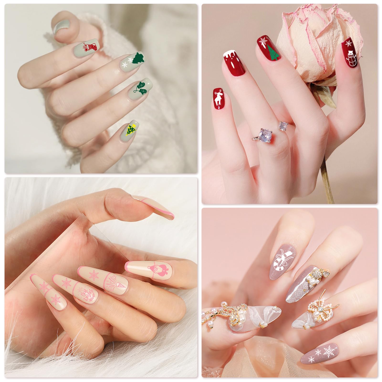 Biutee 8 Colorate Gel Stamping Nail Art Prodotti Manicure Gel + 12 Timbri per Unghie Stampo French