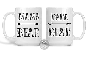 Mama and Papa Bear Ceramic Coffee Mugs