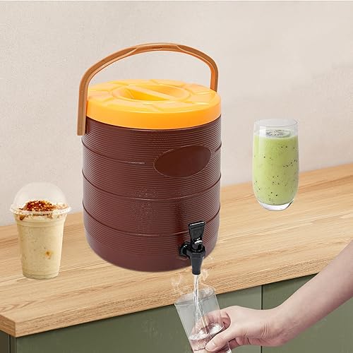 Miniatura 35 de Dispensador de bebidas aislado de acero inoxidable, dispensador térmico de bebidas frías y calientes de 13 l/3.4 galones con espita para té, café