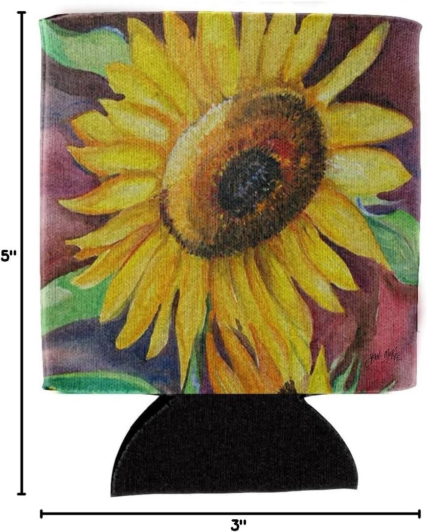 Caroline's Treasures JMK1268CC Sunflowers Can or Bottle Hugger Cooler Washable Drink Sleeve Collapsible Beverage Insulated Holder, Can Hugger, Multicolor image 2