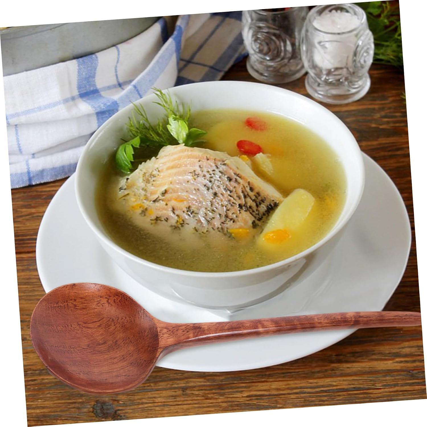 ULTECHNOVO 2Pcs Long Handle Spoon Japanese Cooking Serving Utensils for Stirring Ramen Soups Rice Versatile Kitchen Essential for Home Cooks image 4