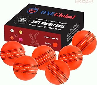 – Incrediball Soft Practice Cricket Ball | Outdoor & Indoor Rubber Cricket Ball With Core & Stitched Seam | For Practice, Honing Skills & Family Fun