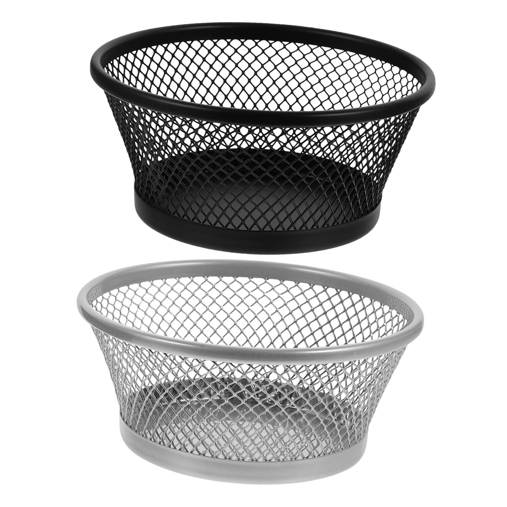 DOITOOL 2Pcs Desktop Mesh Paper Clip Holder Practical Storage Container for Organizing Paperclips Thumbtacks Office Supplies Stackable Design for Home Office Use