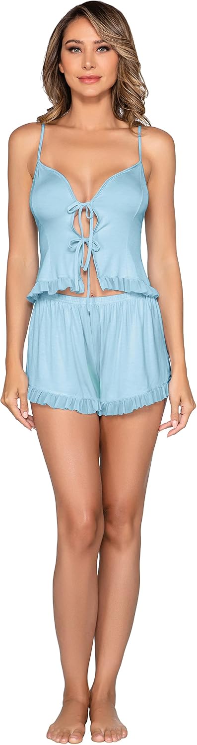 Dreamgirl Women's Jersey Camisole & Sleep Short Set