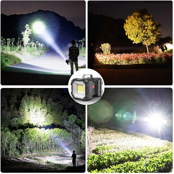 AlpsWolf LED Spotlight Flashlight with 2Pcs Rechargeable Flashlight for Camping