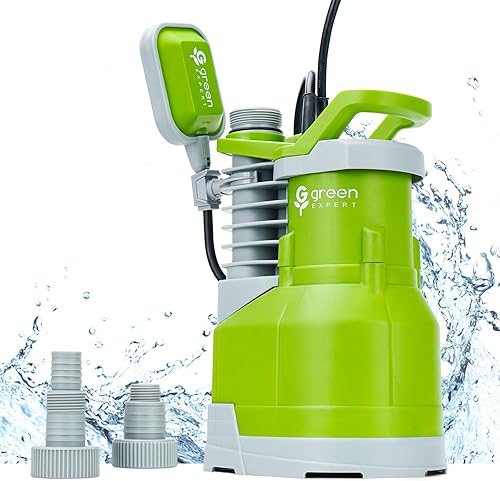 Green Expert - Bomba sumergible de sumidero de 34 HP, máximo 4000 GPH, interruptor de flotador ajustable de alto caudal, manual automático para una