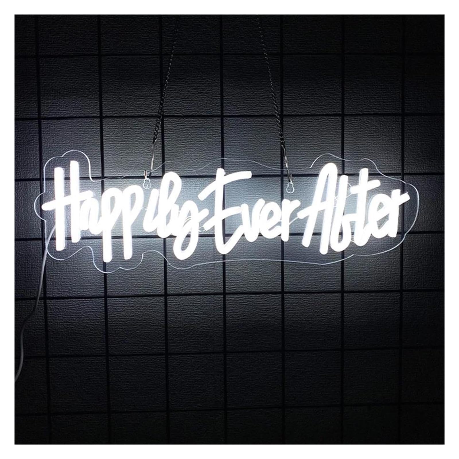 Lemst One Color Signs Lamp Happily Ever After Neon Lights, Used For Bachelor Parties, Engagements, Home Decoration 42Cmх14cm