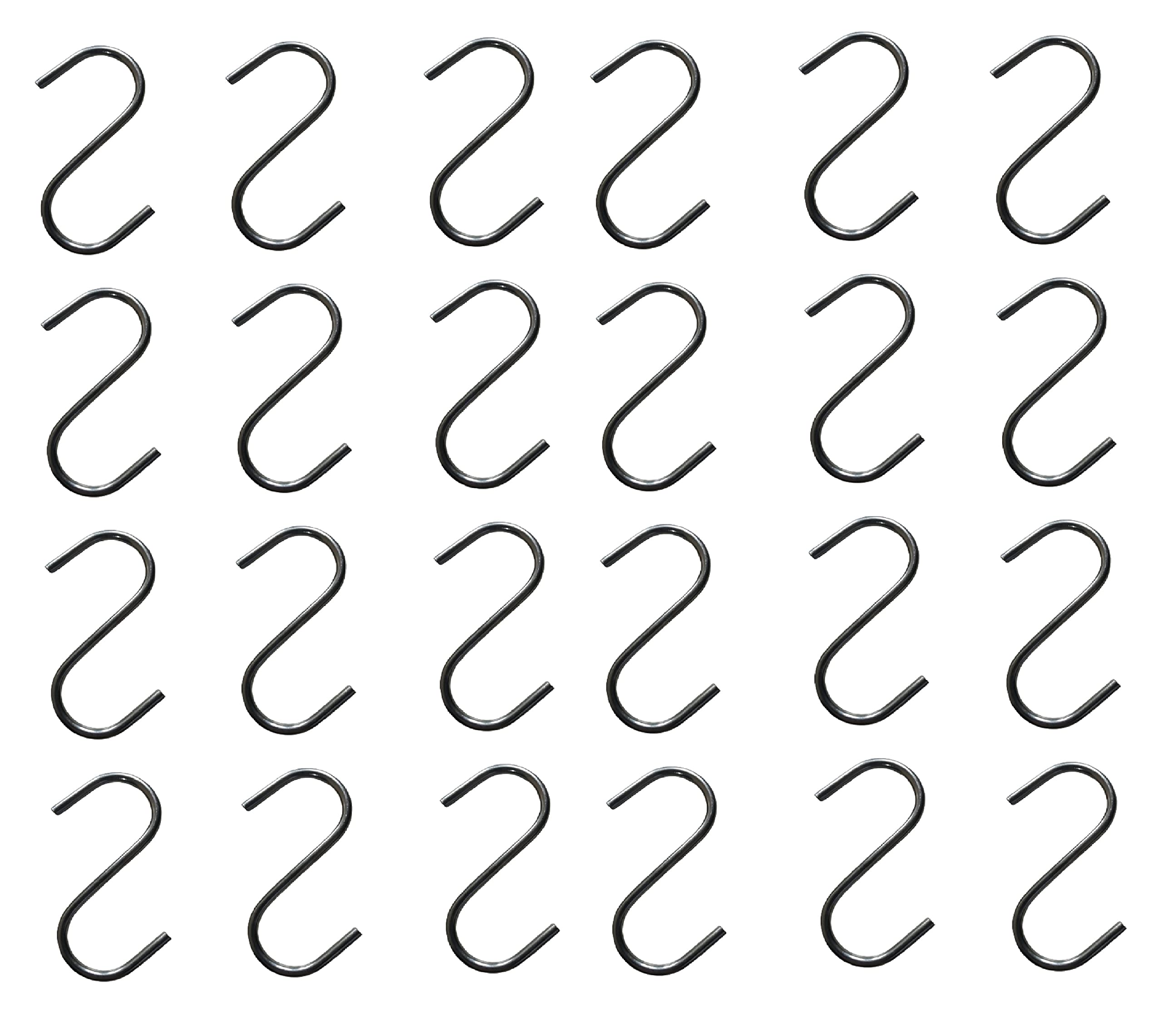 Q1 Beads Pure Stainless Steel S Hooks S-Shaped 3 Inches Hanger for Kitchen/Hanging Pots/Bathroom/Outdoor (Silver, 3 inches, 24 Pieces) (B08B45VR6Y) Amazon Price History, Amazon Price Tracker