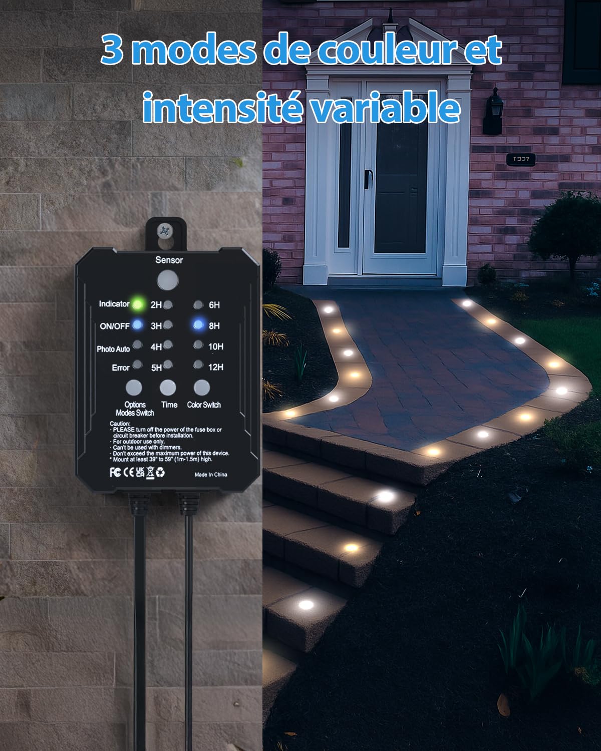 HIBOITEC 10Pcs 3 Couleur Spot LED Encastrable Extérieur avec Transformateur