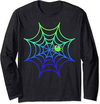 Amazon.com: Spider Web Long Sleeve T-Shirt : Clothing, Shoes
