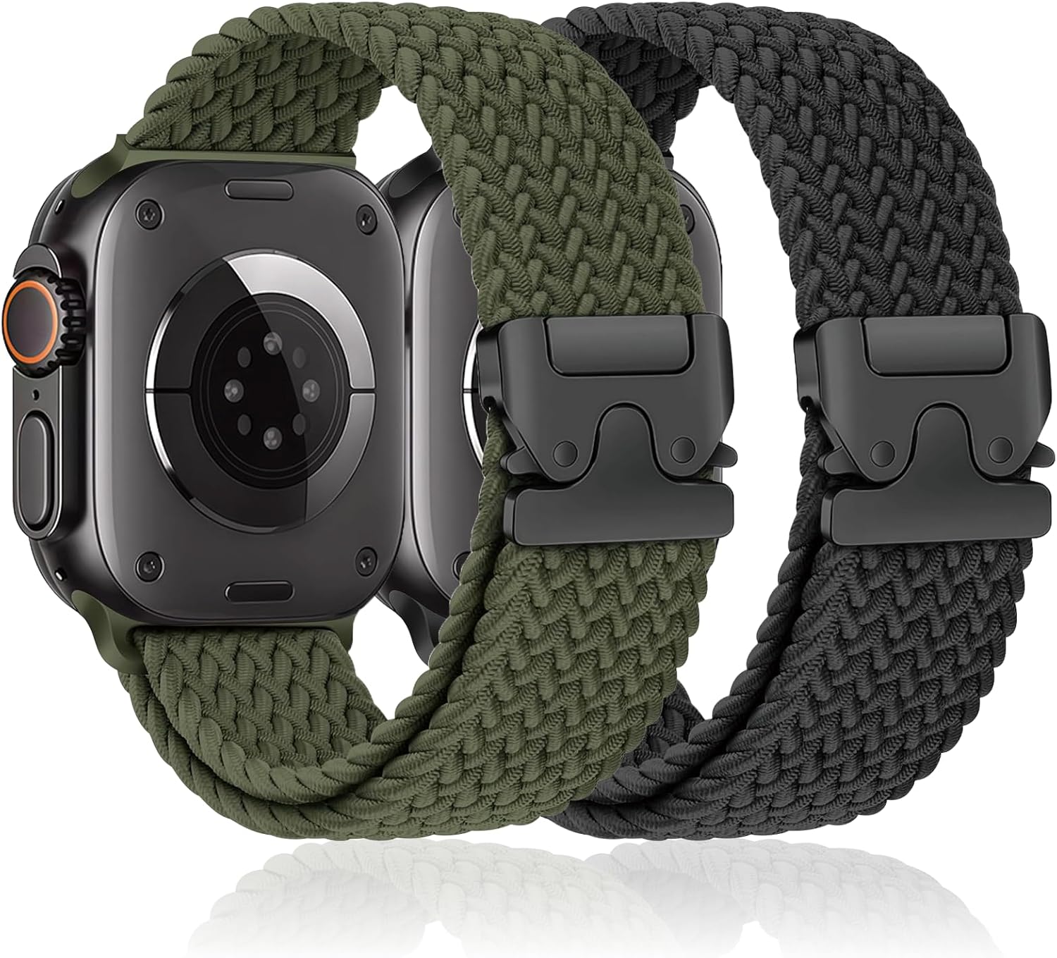 Product image of Braided Stretchy Bands for Apple Watch Ultra 3/2 Band 49mm 46mm 45mm 44mm 42mm Men Women,Parachute Buckle Woven Nylon Wristband Sport Solo Loop Strap for iWatch Ultra Series 11 10 9 8 7 6 5 4 3 SE3/2
