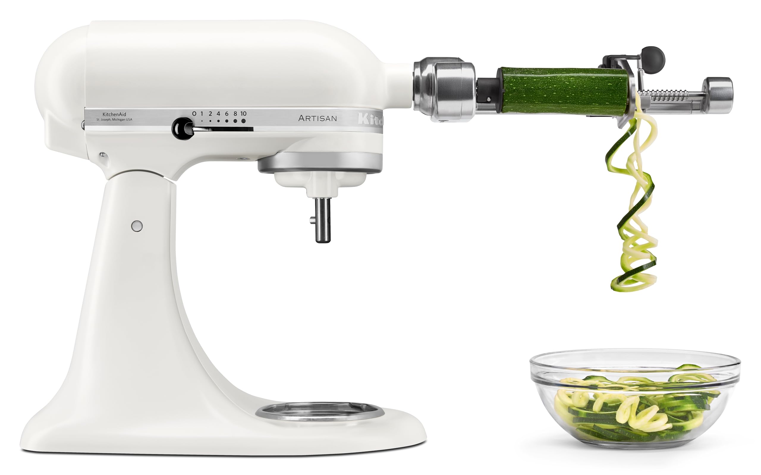 KitchenAid ARTISAN robot kuchenny 4,7 l z uchylną głowicą silnika 5KSM175 KM, w zestawie miska 3 l, akcesoria, porcelana biała