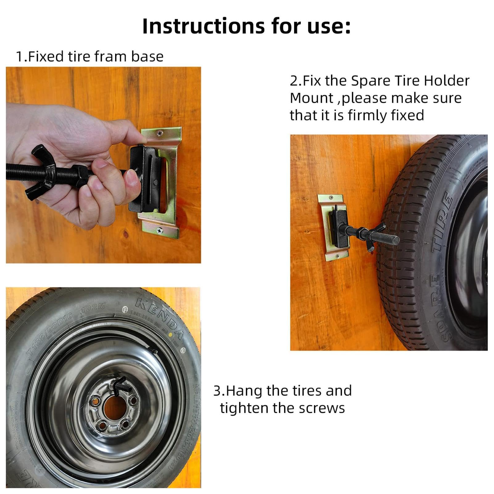 Support Roue De Secours Pour Rails E-Track/X-Track - Fixation Par Boulon 1/2" - Pour Camion, Remorque, Garage - Paire De 2