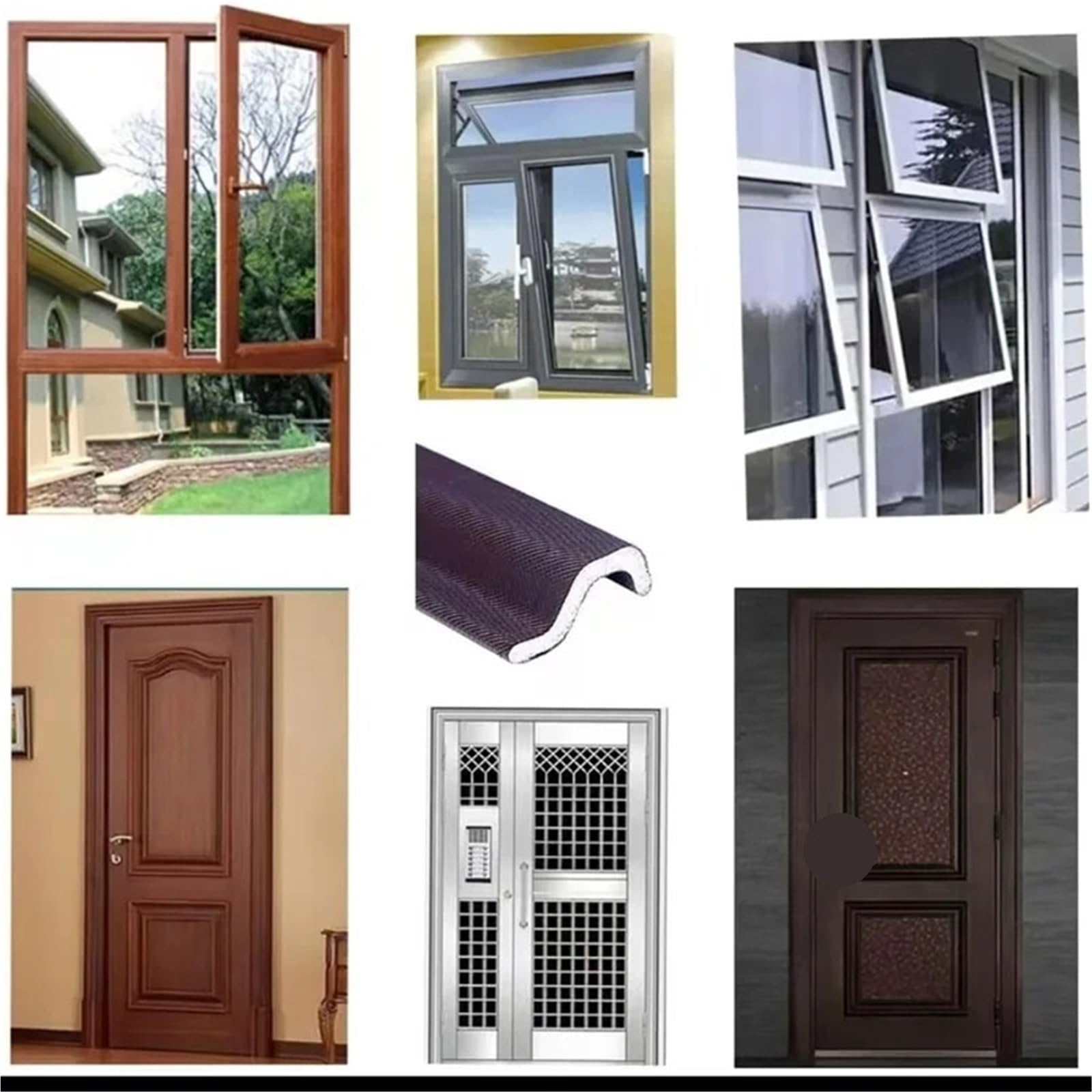 Tiras de sellado puertas y ventanas abatibles autoadhesivas, cinta espuma portátil, acústica, impermeable, a prueba polvo, burlete, 10/20M para Apartamentos, Casas(Black,20M)