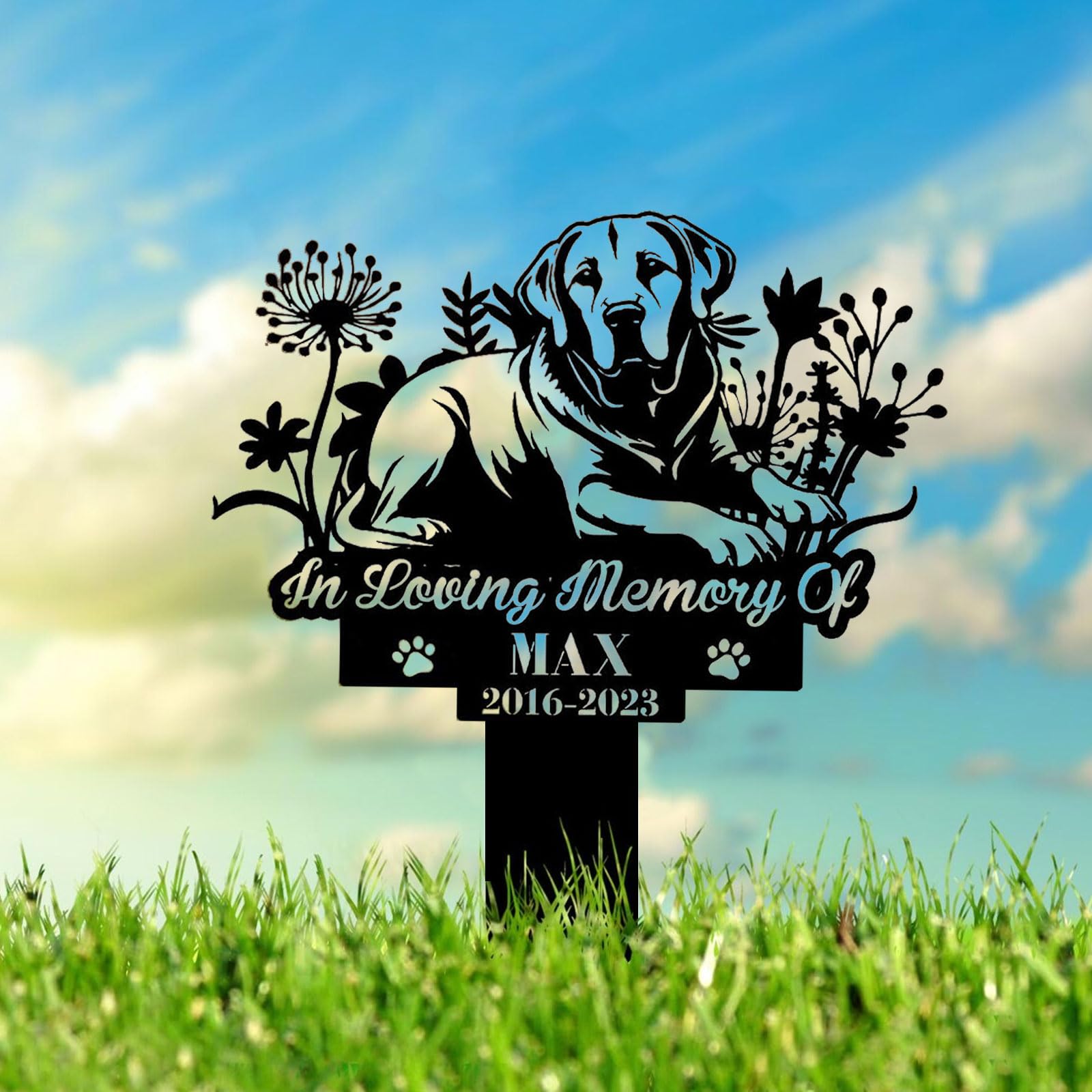 CCZUIML Pet Memorial Graves Markers for Dogs Cats,Dog Grave Markers Outdoor,Pet Tombstone,Gifts Graveyard Remembrance Graveside Burial Stake for Pet Owner
