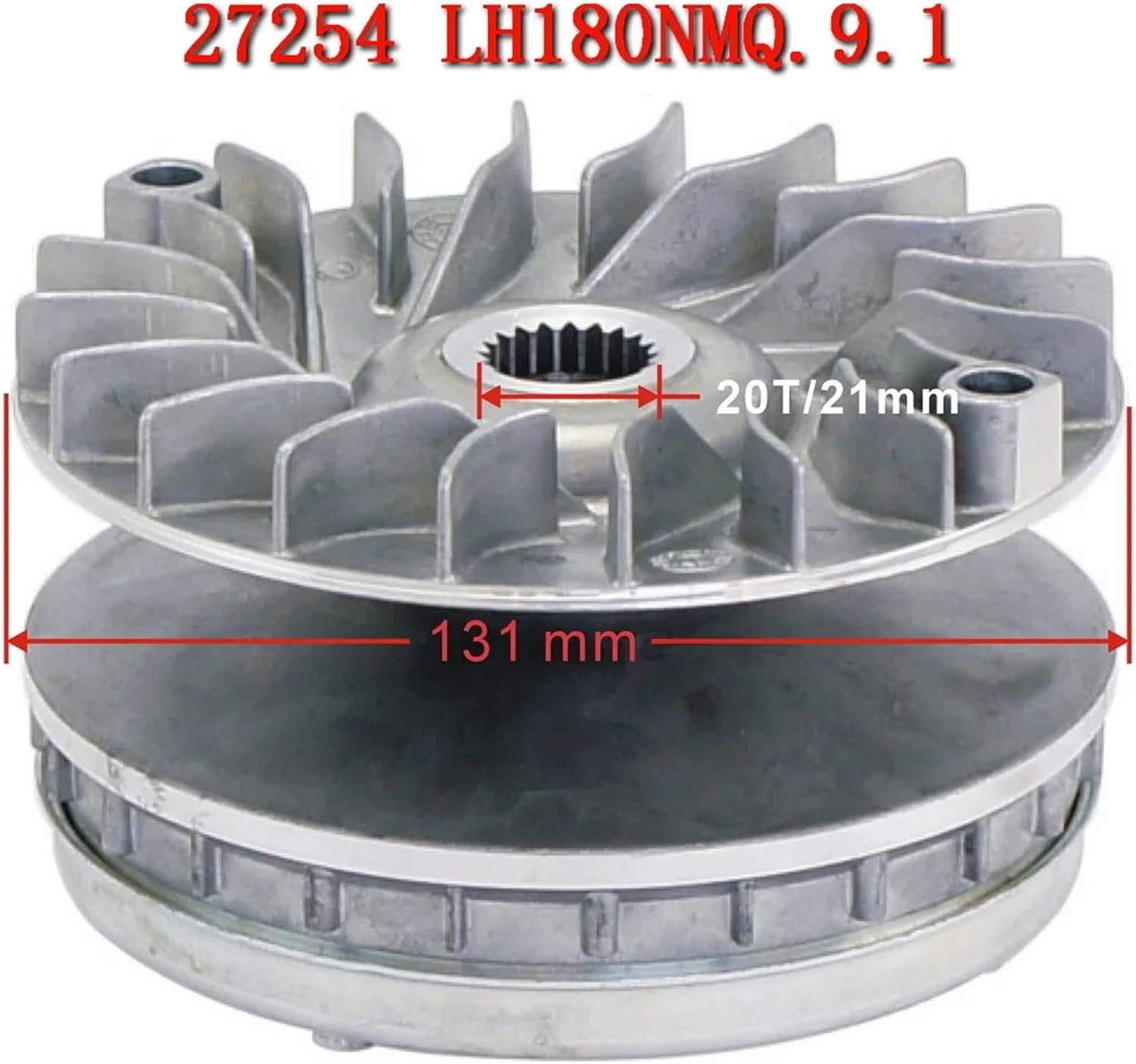 バイク用 CVT フロントクラッチプーリーアセンブリ 27254 180NMQ.9.1 Lin-hai 400 Jin-lang F