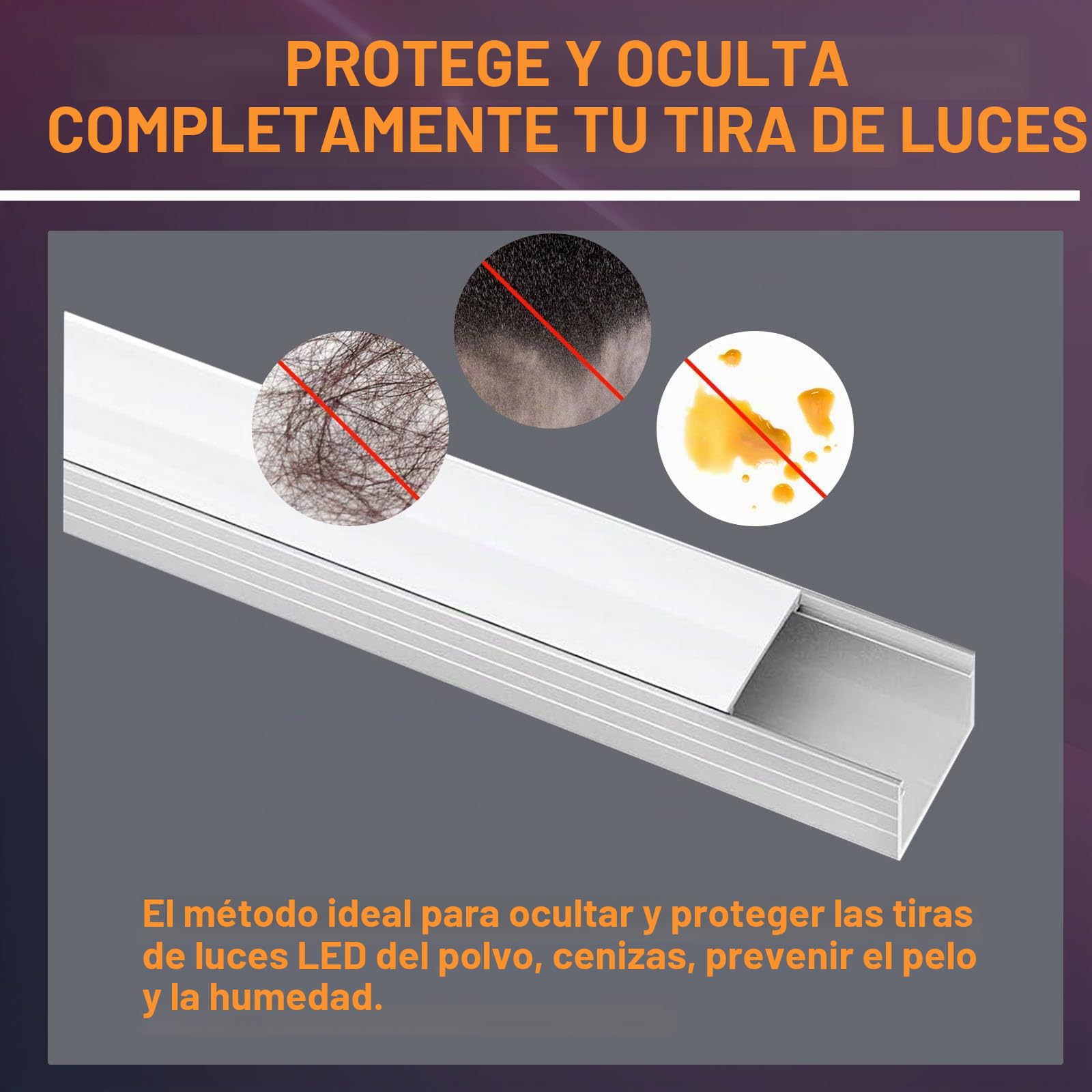 Paquete de 6 perfiles LED de aluminio para tiras de luces LED Philips Hue, etc., canal de aluminio LED en forma de U de 1 m, difusor LED con cubierta blanca lechosa, tapas de extremo y clips de