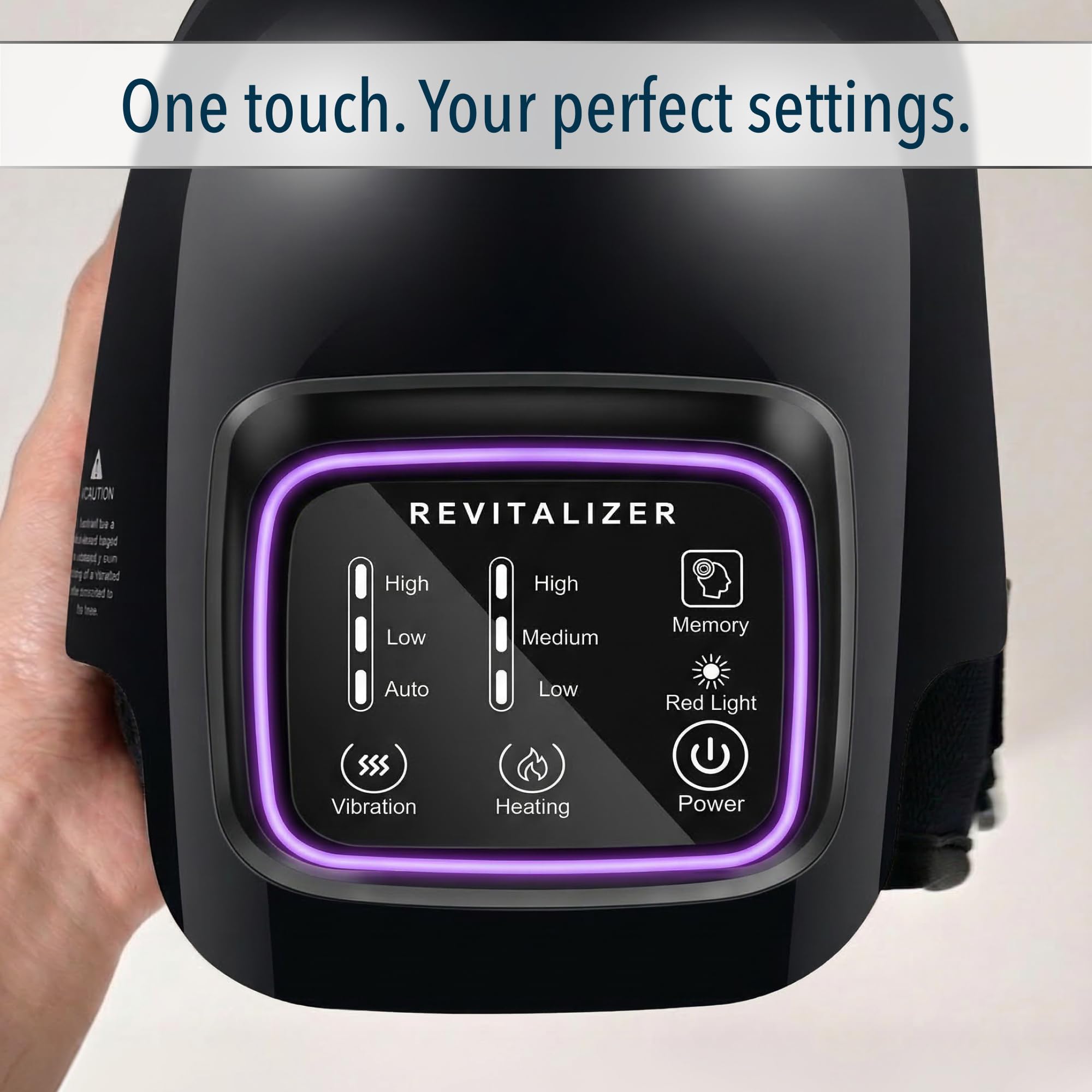 FORTHiQ Kniemassagegerät Pro+ mit Wärme, Rotlicht und Vibration, 6-in-1, Dual-Wellenlänge - Kabellos, tragbar, verstellbare Riemen, einfach zu bedienen, speichert Ihre Einstellungen, 1 Paar