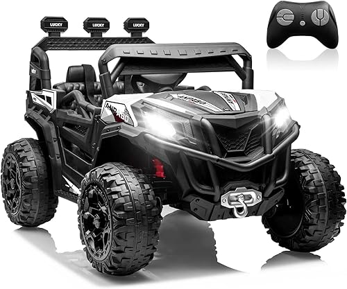 Miniatura 11 de ANPABO Juguetes de paseo de 24 V para niños grandes con control remoto, motores de 4 x 75 W, máximo 4.5 MPH, conmutable 4WD/2WD, 4 amortiguadores,