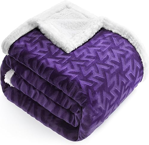 BEAUTEX Manta de vellón sherpa, manta mullida de franela súper suave tamaño individual para sofá, cama, manta ligera con patrón de flores cálidas y