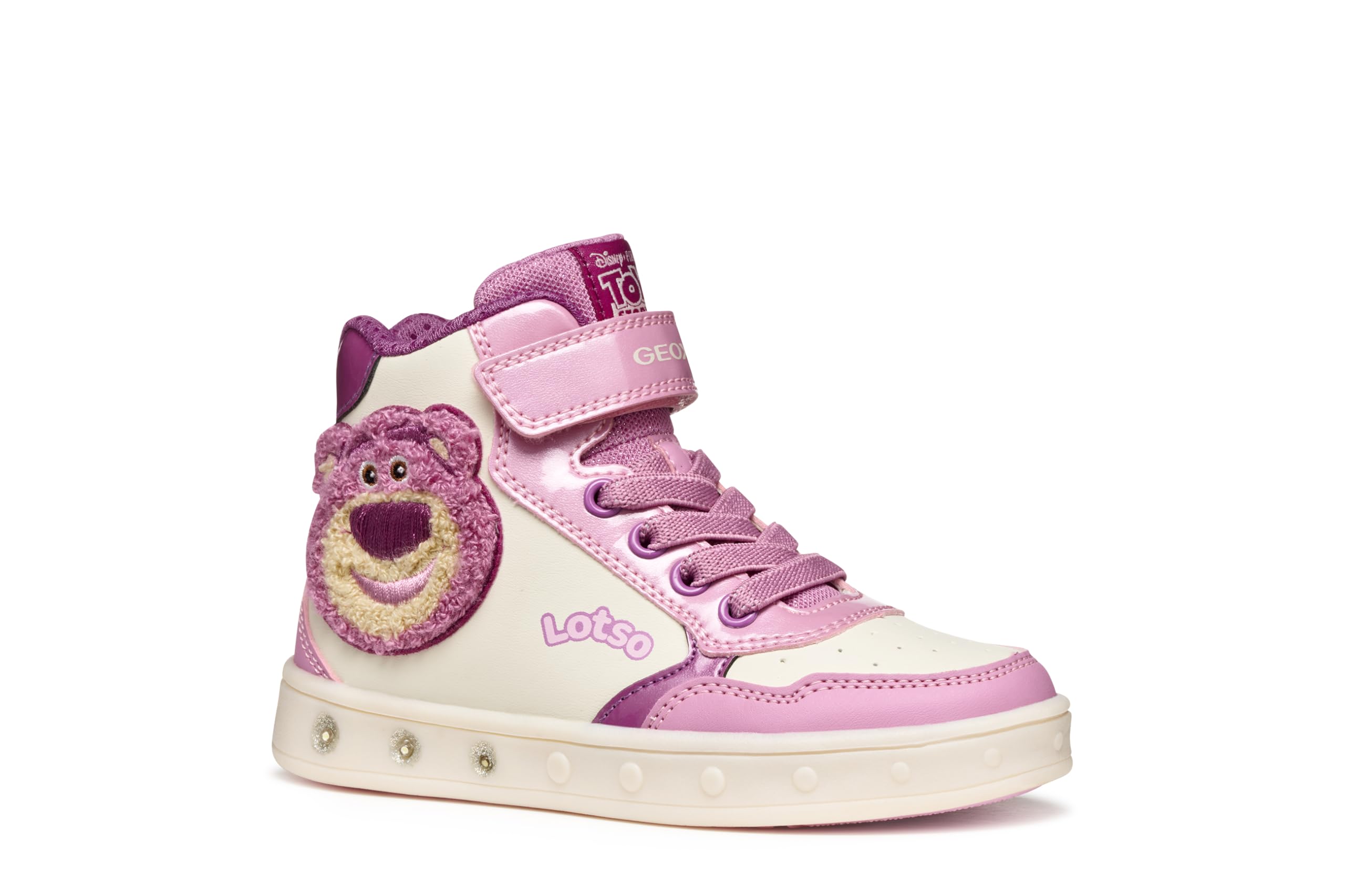 Geox Junior J Skylin Girl Sneakers Dk Pink/Lt Ivory 33_EU