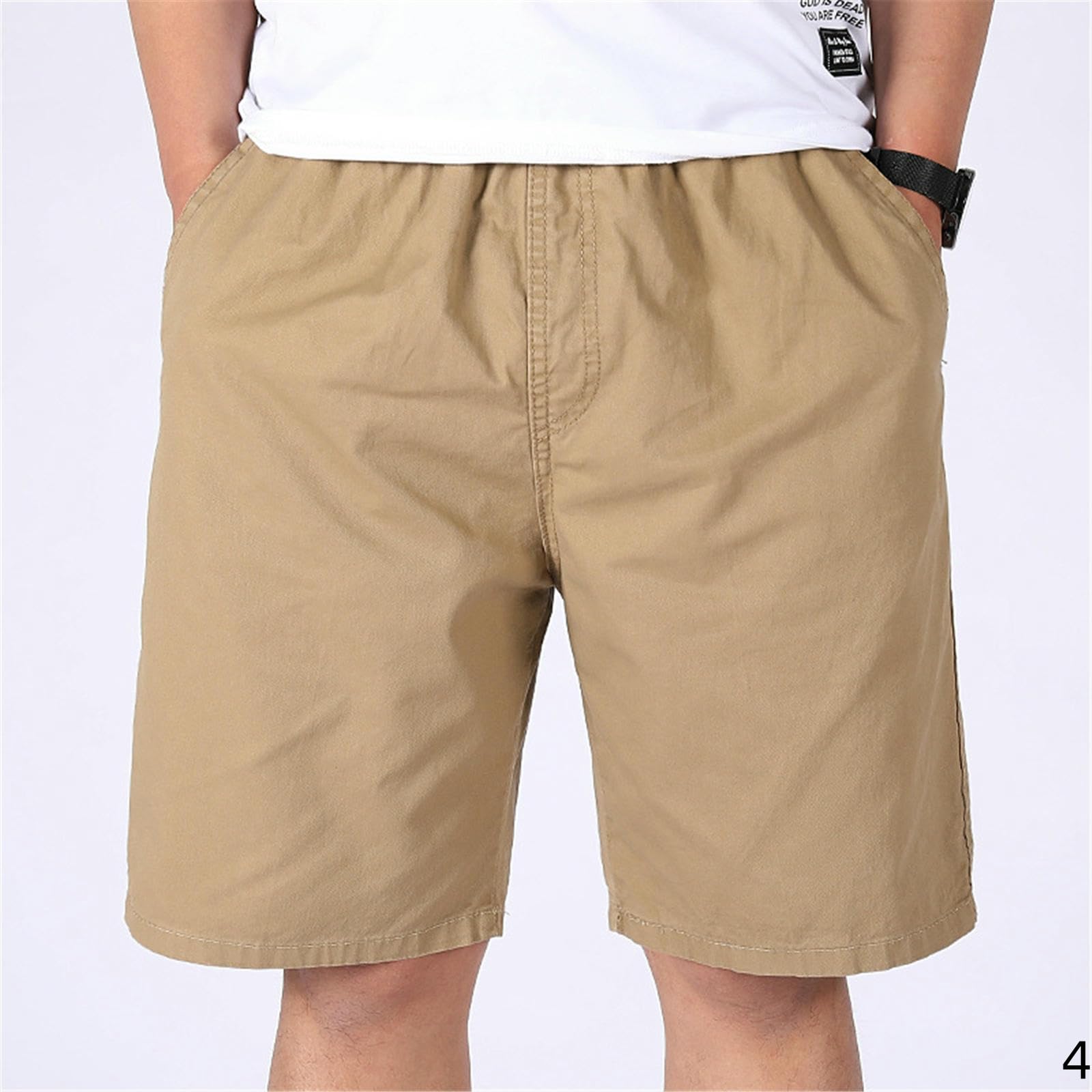Pantaloncini Uomo Shorts di Cotone Estate Sciolte Sport Casual Cortometrali da Uomo-verde-4xl