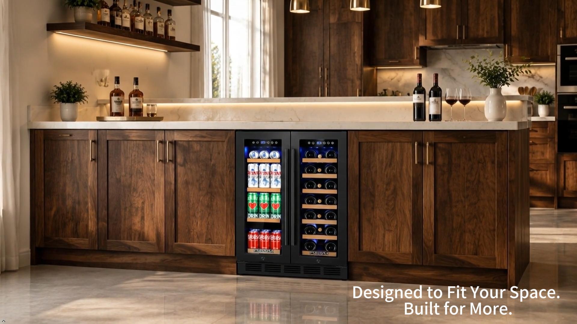 Image of 24 Inch Wine and Beverage Refrigerator Dual Zone Wine Fridge