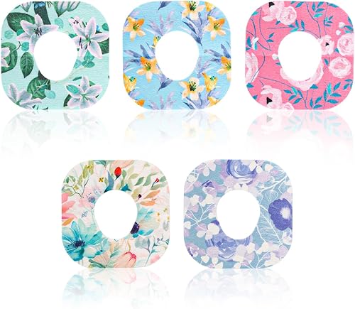 Miniatura 1 de 25 piezas de cubiertas de sensor para Dexcom G7, patrón de flores impermeables para monitor de azúcar en sangre, parches adhesivos para sensor,