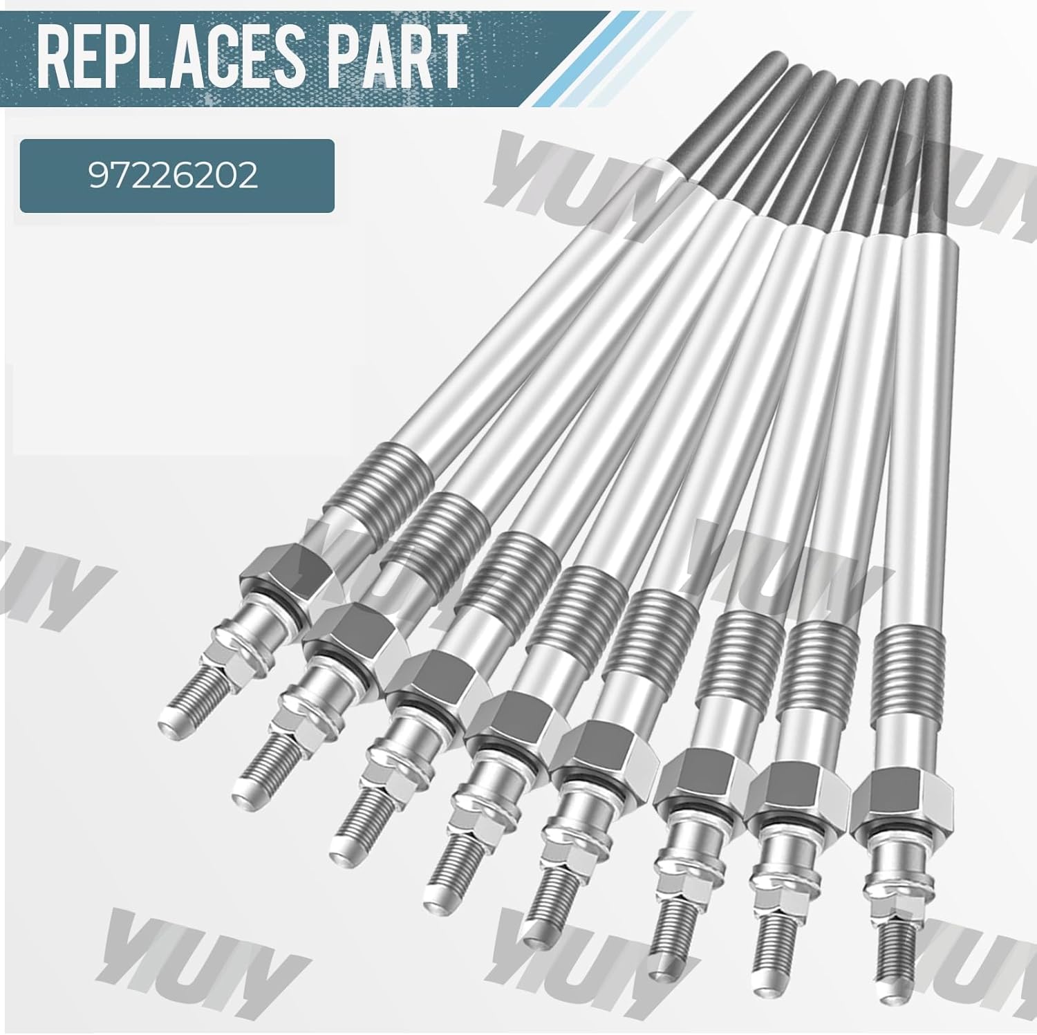 8PCS Glow Plugs 2001-2004.5 Compatible with Chevy GMC Duramax 6.6 LB7 Diesel for Silverado Sierra Replace 97226202