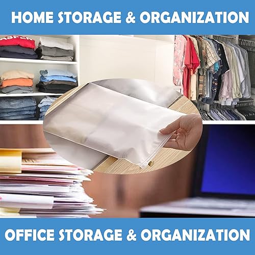 Miniatura 5 de Bolsas de embalaje esmeriladas con cremallera deslizante de 9 x 12 pulgadas para ropa bolsas resellables de plástico de polietileno con cremallera