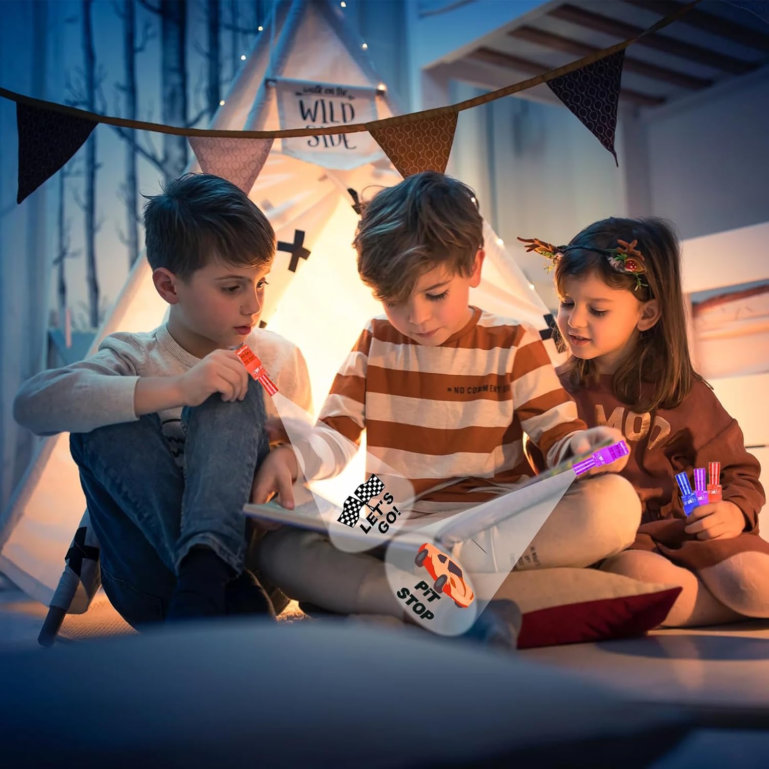 32PCS Racing Finger Lights LED Light Up Toys Race Car Theme Party Favors for Boys Girls Birthday Goodie Bags Stuffers Race Car Themed Party Decorations Back to School Supplies Classroom Prizes - Image 6