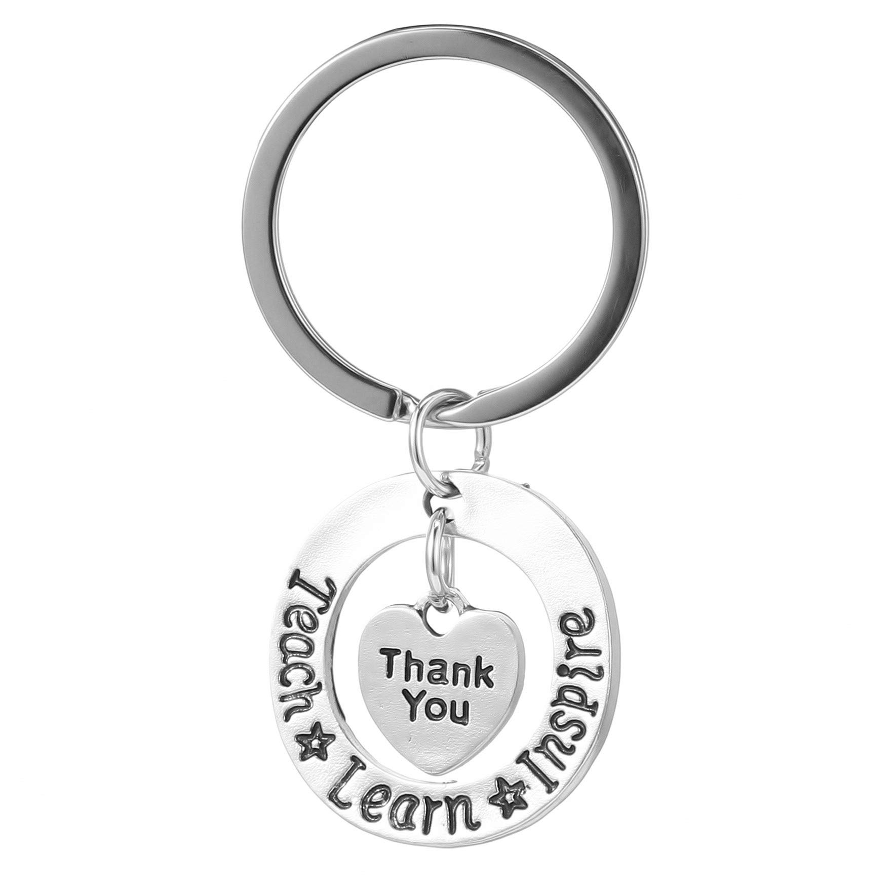 ZYHO Airlove Teacher Appreciation Gifts Keychains, Teacher Gifts Thank You Gifts Love Heart Pendant Teacher Keychain