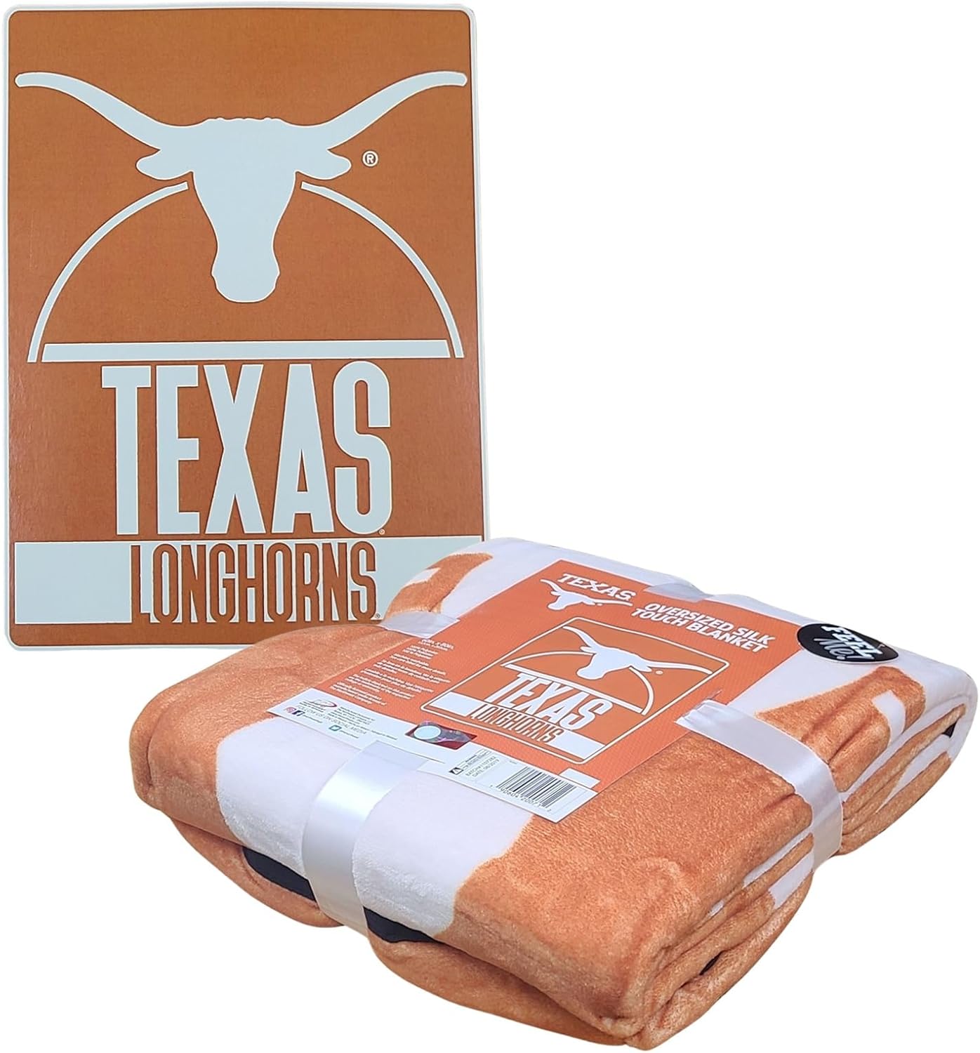 Northwest NCAA Silk Touch Oversized Keepsake Throw Blanket 60"x80" (Texas Longhorns)