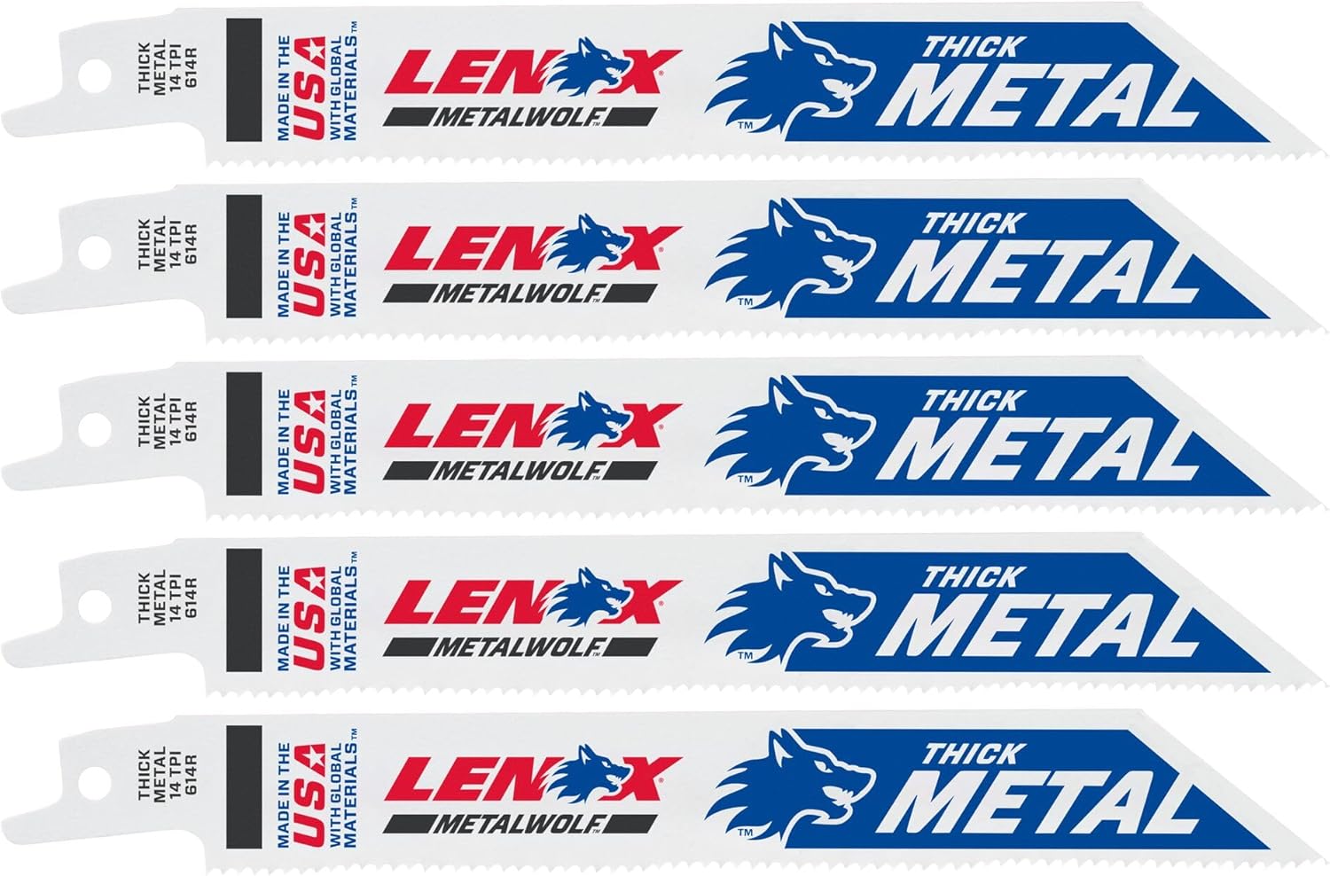 LENOX 5-Pack 6-in 14-TPI Bi-Metal Re